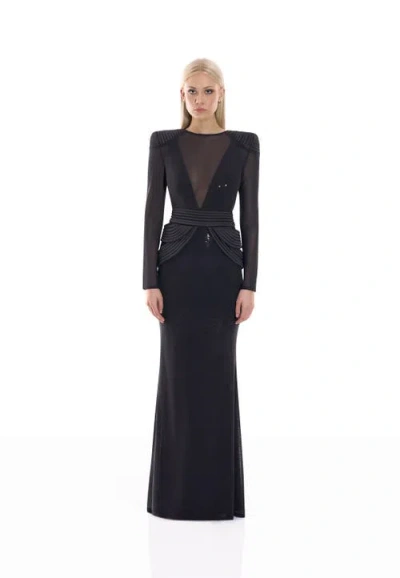Zhivago Mimicry 2 Pc Gown In Black