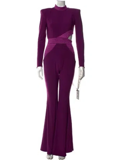 Pre-owned Zhivago Mock Neck Jumpsuit W/ Tags In Purple