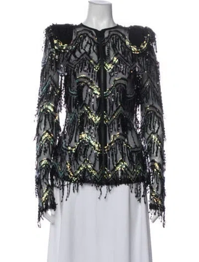 Pre-owned Zhivago Nylon Printed Jacket In Black