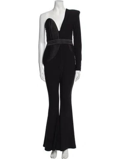 Pre-owned Zhivago One-shoulder Jumpsuit In Black