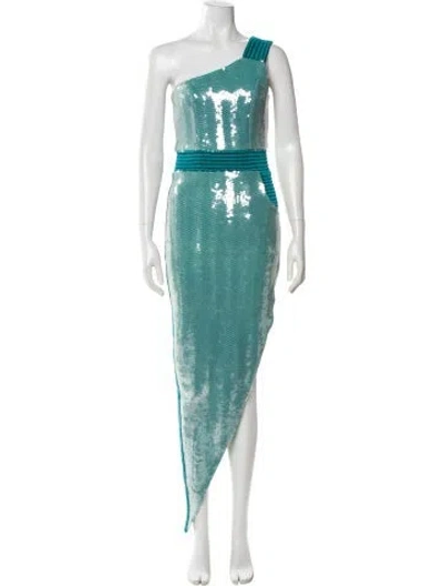 Pre-owned Zhivago One-shoulder Long Dress In Blue