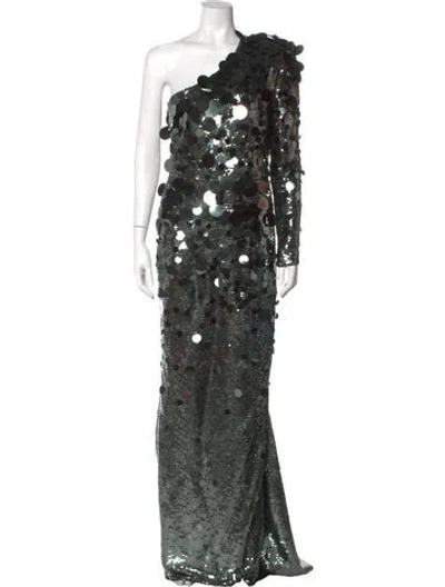 Pre-owned Zhivago One-shoulder Long Dress In Green