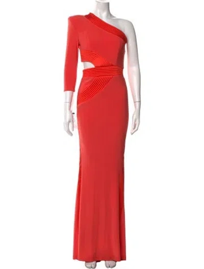 Pre-owned Zhivago One-shoulder Long Dress W/ Tags In Orange