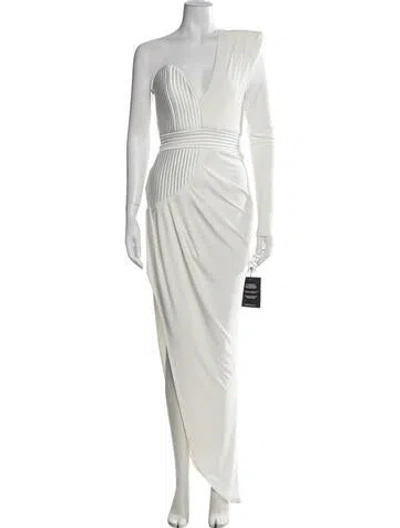 Pre-owned Zhivago One-shoulder Long Dress In White