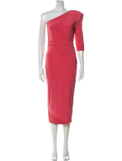 Pre-owned Zhivago One-shoulder Midi Length Dress W/ Tags In Pink