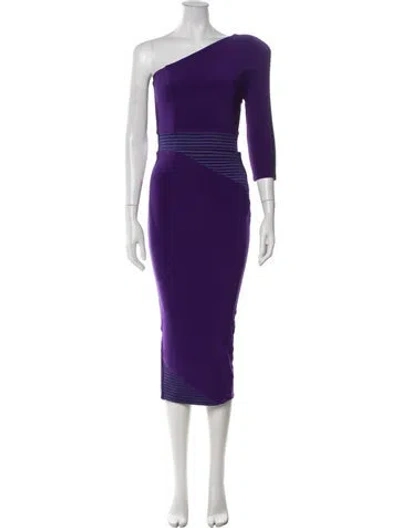 Pre-owned Zhivago One-shoulder Midi Length Dress W/ Tags In Purple