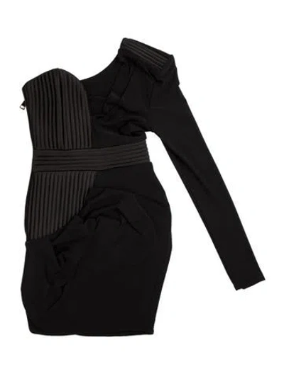 Pre-owned Zhivago One-shoulder Mini Dress W/ Tags In Black