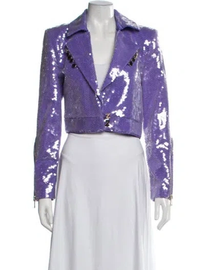Pre-owned Zhivago Patterned Evening Jacket In Purple