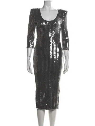 Pre-owned Zhivago Patterned Midi Length Dress W/ Tags In Multicolor