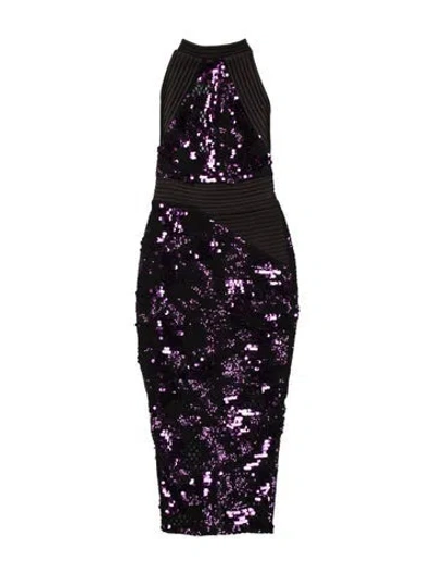 Pre-owned Zhivago Patterned Midi Length Dress W/ Tags In Purple