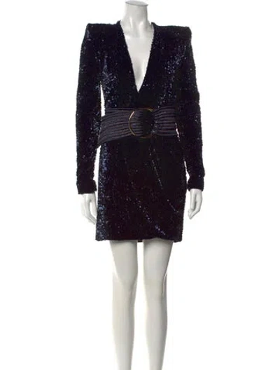 Pre-owned Zhivago Patterned Mini Dress In Black