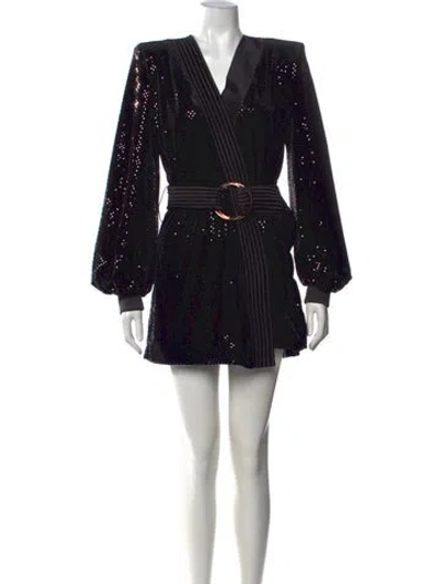 Pre-owned Zhivago Patterned Mini Dress W/ Tags In Black