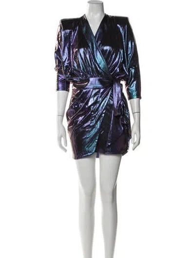 Pre-owned Zhivago Patterned Mini Dress W/ Tags In Blue