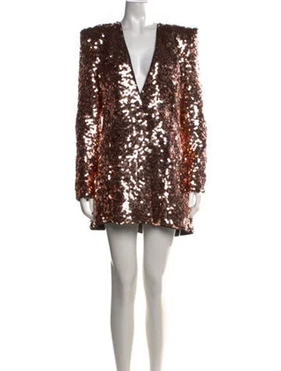 Pre-owned Zhivago Patterned Mini Dress W/ Tags In Metallic/neutrals