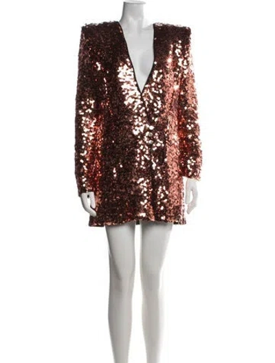 Pre-owned Zhivago Patterned Mini Dress W/ Tags In Orange