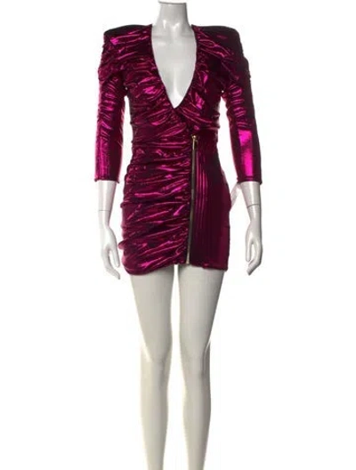 Pre-owned Zhivago Patterned Mini Dress W/ Tags In Pink