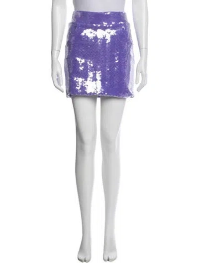 Pre-owned Zhivago Patterned Mini Skirt In Purple