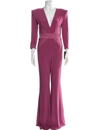 Pre-owned Zhivago Plunge Neckline Jumpsuit W/ Tags In Multicolor