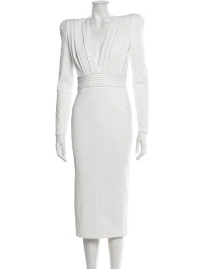 Pre-owned Zhivago Plunge Neckline Knee-length Dress W/ Tags In Neutrals