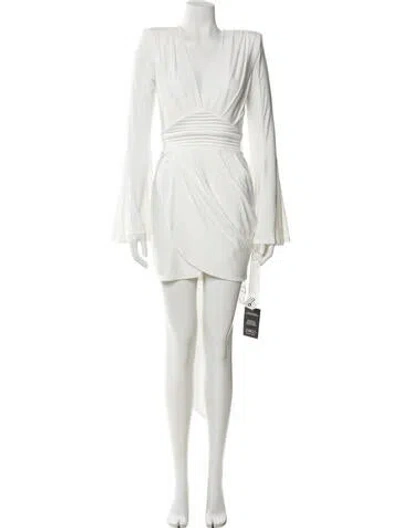Pre-owned Zhivago Plunge Neckline Mini Dress W/ Tags In White