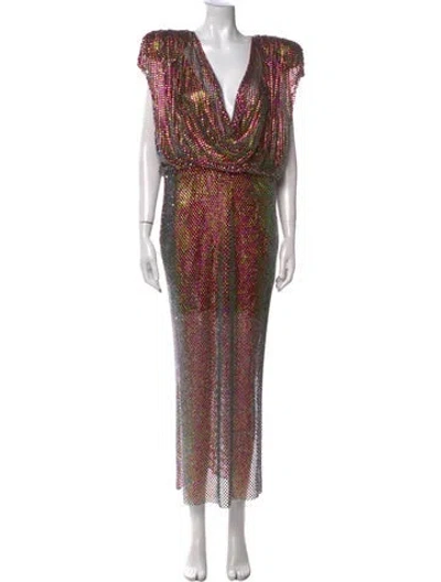 Pre-owned Zhivago Printed Long Dress W/ Tags In Multi