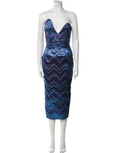 Pre-owned Zhivago Printed Midi Length Dress