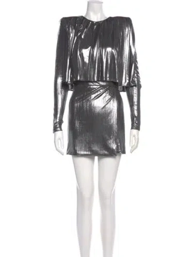 Pre-owned Zhivago Printed Mini Dress In Gray