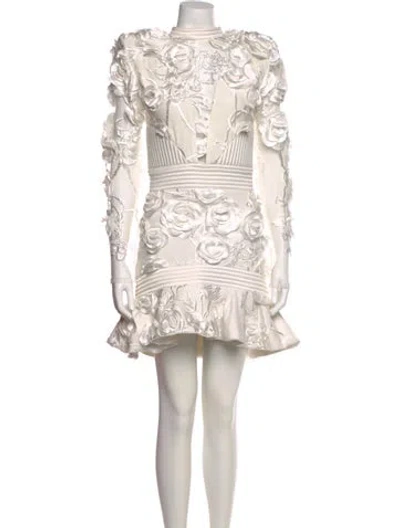 Pre-owned Zhivago Printed Mini Dress In Neutral