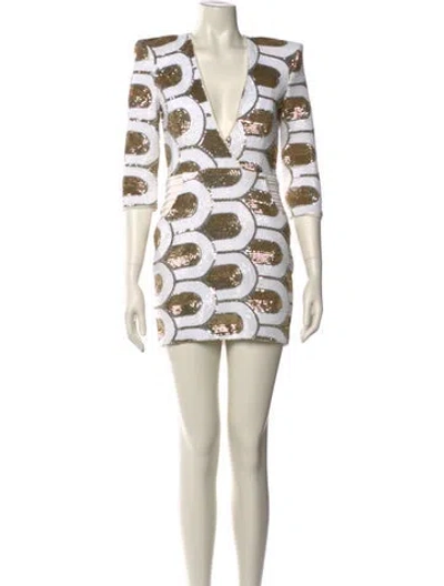 Pre-owned Zhivago Printed Mini Dress In Neutral