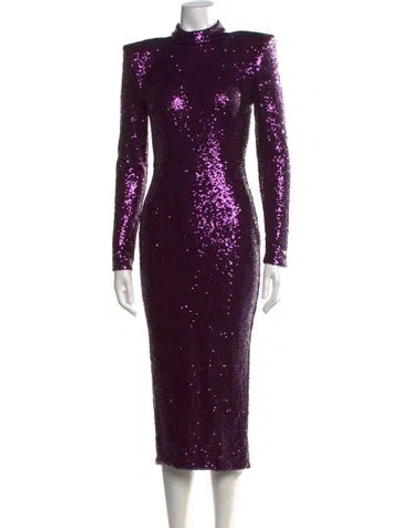 Pre-owned Zhivago Sequin Midi Length Dress W/ Tags In Purple