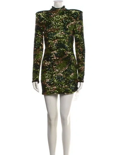 Pre-owned Zhivago Sequin Mini Dress W/ Tags In Green