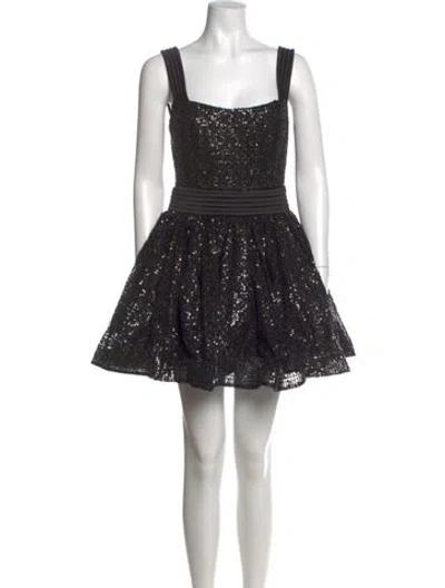 Pre-owned Zhivago Square Neckline Mini Dress W/ Tags In Black