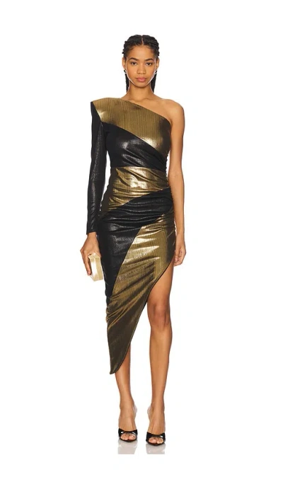 Zhivago One-shoulder-kleid In Metallic Gold