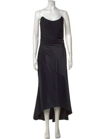 Pre-owned Zhivago Strapless Midi Length Dress In Black