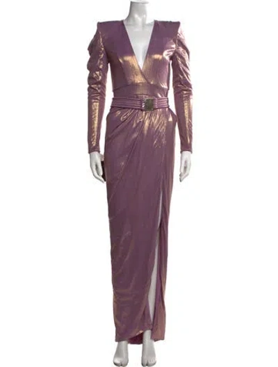 Pre-owned Zhivago Striped Long Dress W/ Tags In Purple