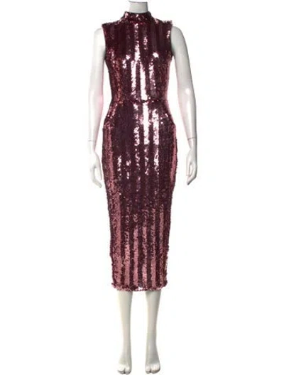 Pre-owned Zhivago Striped Midi Length Dress W/ Tags In Pink