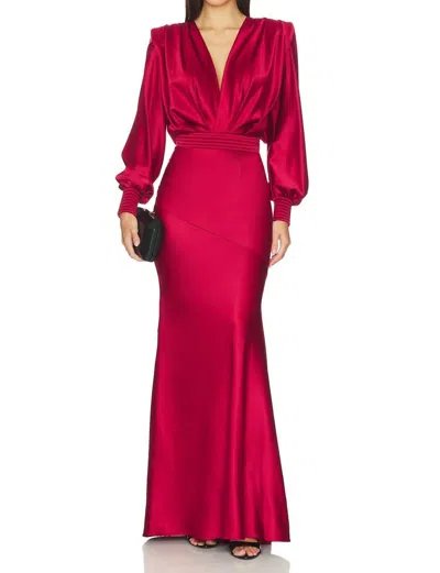 Zhivago The Betsy Long Dress In Ruby In Multi