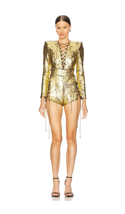 Zhivago The Breaks Playsuit In Gold