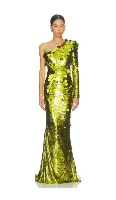 Zhivago The Shimmer Is A Prism Gown In Green