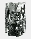 Zhivago The Shimmer Sequined Mini Dress In Silver