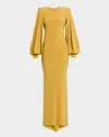 Zhivago The Tower Jersey Trumpet Gown In Yellow