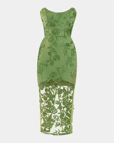 Zhivago The Voice Embellished Midi Dress In Green