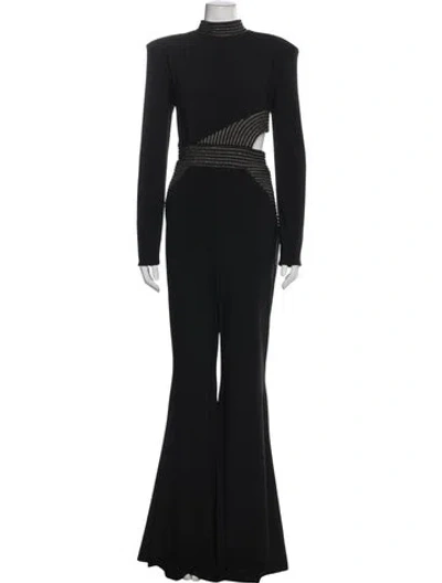 Pre-owned Zhivago Turtleneck Jumpsuit In Black