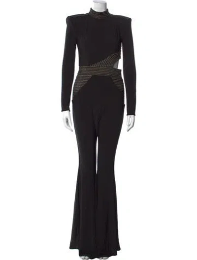 Pre-owned Zhivago Turtleneck Jumpsuit In Black