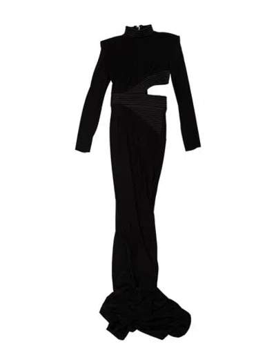 Pre-owned Zhivago Turtleneck Long Dress In Black