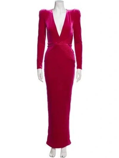Pre-owned Zhivago Velvet Midi Length Dress W/ Tags In Pink
