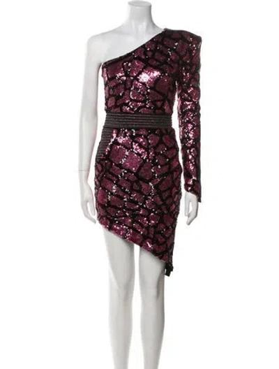Pre-owned Zhivago Vintage Mini Dress In Black/pink