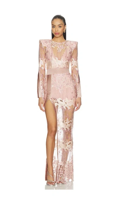 Zhivago Violets And Music Gown In Neutral