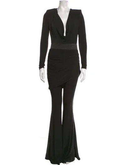 Pre-owned Zhivago V-neck Jumpsuit W/ Tags In Black