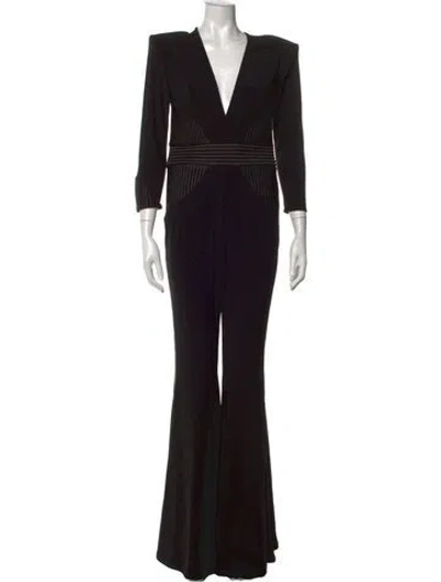 Pre-owned Zhivago V-neck Jumpsuit W/ Tags In Black